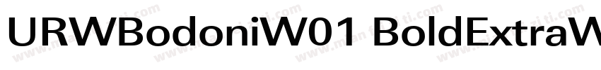 URWBodoniW01 BoldExtraWide字体转换